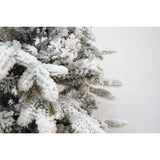 Brad Artificial de Craciun, Flippy, 1.8 m inaltime, Verde, Pulverizat complet alb-tip zapada, Interior/ Exterior, Bogat 512 ramuri - vivimall.ro