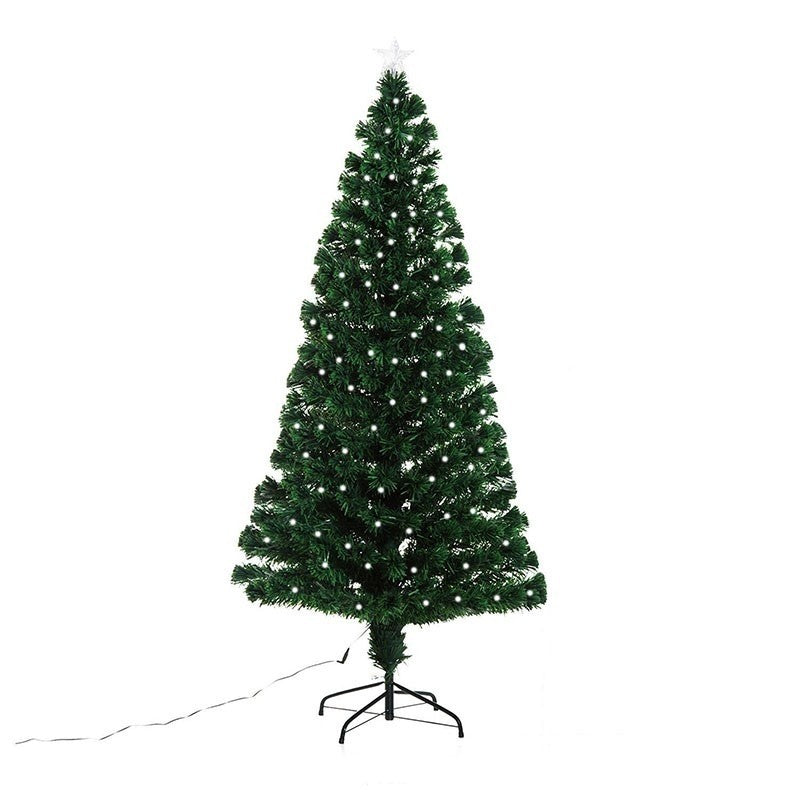 Brad Artificial De Craciun, 1.80 M Inaltime, Becuri Led Incluse In Ramuri, Diametru Inferior 137 Cm, Interior/ Exterior