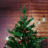 Brad Artificial bogat de Craciun Premium, Flippy, 2.10 m inaltime, suport metalic inclus, Verde, Decorat, Interior/ Exterior, 1172 ramuri - vivimall.ro
