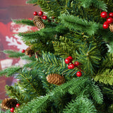Brad Artificial bogat de Craciun Premium, Flippy, 2.10 m inaltime, suport metalic inclus, Verde, Decorat, Interior/ Exterior, 1172 ramuri - vivimall.ro