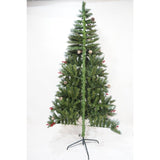 Brad Artificial De Craciun, Sectionat Pentru Perete/ Colt, 1.50 M Inaltime, Decorat, Diametru Inferior 83 Cm, Interior/ Exterior