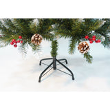 Brad Artificial De Craciun, Sectionat Pentru Perete/ Colt, 1.50 M Inaltime, Decorat, Diametru Inferior 83 Cm, Interior/ Exterior