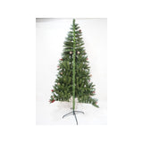 Brad Artificial De Craciun, Sectionat Pentru Perete/ Colt, 1.50 M Inaltime, Decorat, Diametru Inferior 83 Cm, Interior/ Exterior