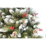 Brad Artificial De Craciun, Sectionat Pentru Perete/ Colt, 1.50 M Inaltime, Decorat, Diametru Inferior 83 Cm, Interior/ Exterior