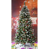 Brad Artificial de Craciun, Flippy, Sectionat pentru Perete/ Colt, 1.80 m inaltime, Verde, Decorat, Diametru Inferior 95 cm, Interior/ Exterior - vivimall.ro