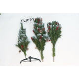 Brad Artificial de Craciun, Flippy, Sectionat pentru Perete/ Colt, 1.80 m inaltime, Verde, Decorat, Diametru Inferior 95 cm, Interior/ Exterior - vivimall.ro