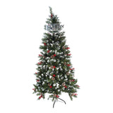 Brad Artificial De Craciun, Sectionat Pentru Perete/ Colt, 1.80 M Inaltime, Decorat, Diametru Inferior 95 Cm, Interior/ Exterior