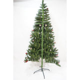 Brad Artificial De Craciun, Sectionat Pentru Perete/ Colt, 1.80 M Inaltime, Decorat, Diametru Inferior 95 Cm, Interior/ Exterior