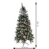 Brad Artificial De Craciun, Sectionat Pentru Perete/ Colt, 1.80 M Inaltime, Decorat, Diametru Inferior 95 Cm, Interior/ Exterior