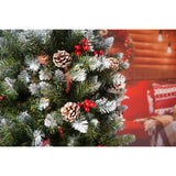 Brad Artificial De Craciun, Sectionat Pentru Perete/ Colt, 2.10 M Inaltime, Decorat, Diametru Inferior 106 Cm, Interior/ Exterior