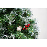 Brad artificial de Craciun nins, decorat cu conuri pin, pentru interior/exterior, inaltime 180 cm, 760 ramuri, Flippy, verde, suport metalic inclus - vivimall.ro