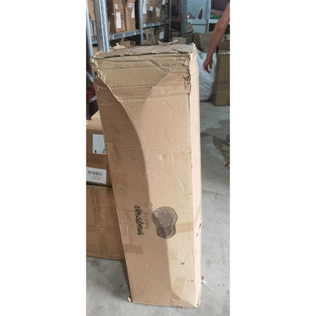 Brad artificial de Craciun nins, decorat cu conuri pin, pentru interior/exterior, inaltime 210 cm, diametru 147 cm, 1150 ramuri, Vivimall, verde, suport metalic inclus, Resigilat - vivimall.ro