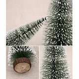 Brad Artificial De Craciun, Ornament Pentru Masa, Pe Suport Lemn, 20 Cm Inaltime - vivimall.ro