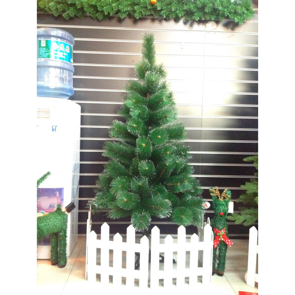 Brad Artificial De Craciun Tip Pin, Clasic, Pentru Interior/Exterior, Inaltime 120 Cm, Suport Metalic Inclus