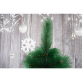 Brad artificial de Craciun tip pin, clasic, pentru interior/exterior, inaltime 180 cm, Flippy, verde, suport metalic inclus - vivimall.ro