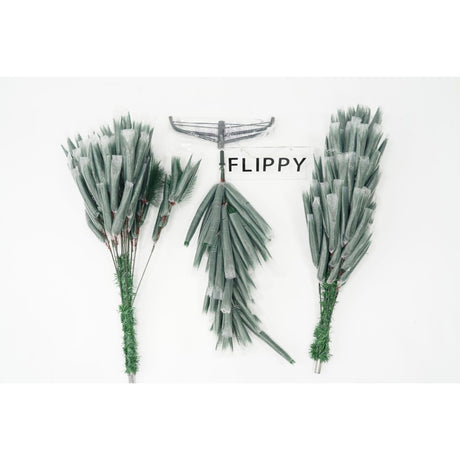 Brad artificial de Craciun tip pin, clasic, pentru interior/exterior, inaltime 210 cm, Flippy, verde, suport metalic inclus - vivimall.ro