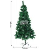 Brad Artificial De Craciun Tip Pin, Inaltime 150 Cm, Diametru 85 Cm, 160 Ramuri Cu Ace 3D 12 Cm, Suport Metalic Inclus