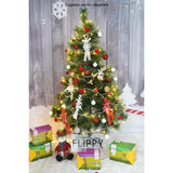 Brad artificial de Craciun tip pin inzapezit, inaltime 150 cm, diametru 85 cm, 160 ramuri cu ace 3D 12 cm, Vivimall, verde cu varfuri ninse, suport metalic inclus