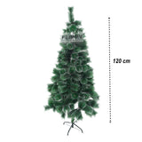 Brad artificial de Craciun tip pin nins, pentru interior/exterior, inaltime 120 cm, Flippy, verde, suport metalic inclus - vivimall.ro