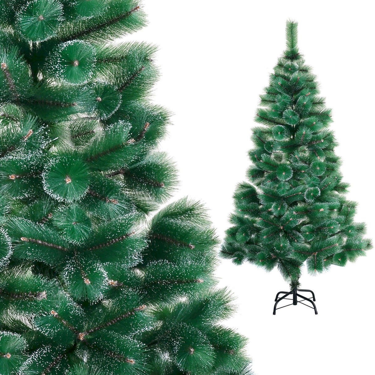 Brad Artificial De Craciun Tip Pin Nins, Pentru Interior/Exterior, Inaltime 180 Cm, Suport Metalic Inclus