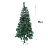 Brad Artificial De Craciun Tip Pin Nins, Pentru Interior/Exterior, Inaltime 90 Cm, Suport Pastic Inclus