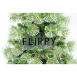 Brad artificial de Craciun tip pin, pentru interior/exterior, inaltime 150 cm, diametru 92 cm, 400 ramuri, Flippy, verde, suport metalic inclus - vivimall.ro