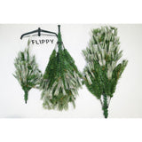 Brad artificial de Craciun tip pin, pentru interior/exterior, inaltime 210 cm, diametru 125 cm, 980 ramuri, Flippy, verde, suport metalic inclus - vivimall.ro