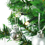 Brad Artificial Impodobit, 60 Cm, Suport Plastic Cu Instalatie Luminoasa 20 Led + 20 Globuri Argintii Incluse - vivimall.ro