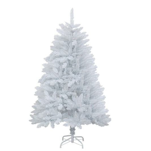 Brad de Craciun artificial cu suport inclus Vivimall, 150 cm, 450 Ramuri Varfuri, Suport Clasic, Fara iluminare, utilizat pentru interior/exterior, Alb - vivimall.ro