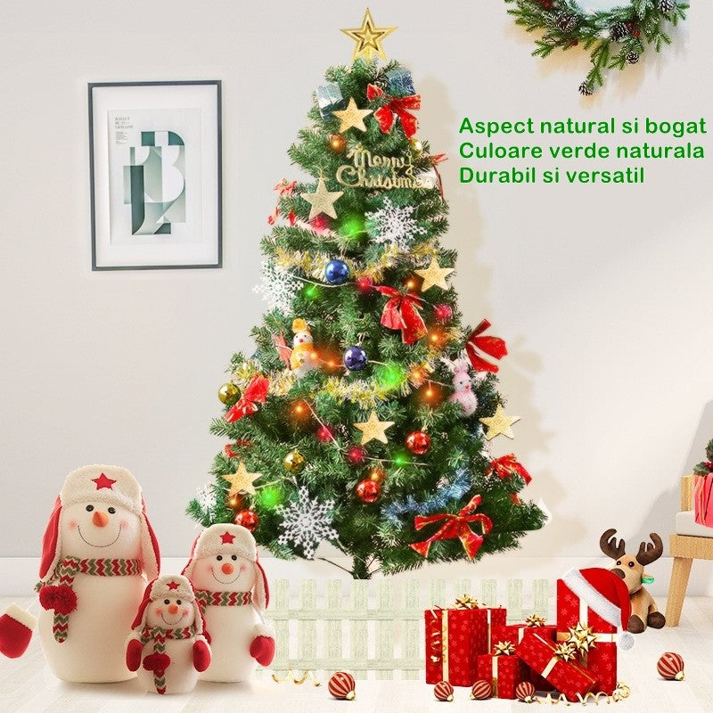 Brad De Craciun Artificial Cu Suport Inclus 180 Cm, 600 Ramuri/Varfuri, Material Plastic, Suport Clasic, Fara Iluminare, Utilizat Pentru Interior/Exterior - vivimall.ro