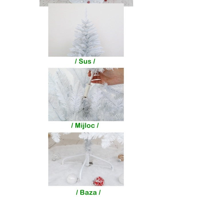 Brad De Craciun Artificial Cu Suport Inclus 210 Cm, 800 Ramuri/Varfuri, Material Plastic, Suport Clasic, Fara Iluminare, Utilizat Pentru Interior/Exterior - vivimall.ro