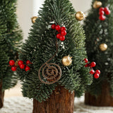 Decoratiune Craciun pentru Masa, Flippy, Ornament de Decor Model Brad de Craciun de Dimensiuni Mici, pentru Birou si Interior, din Plastic 26 x 12 x 12 cm, Verde - vivimall.ro