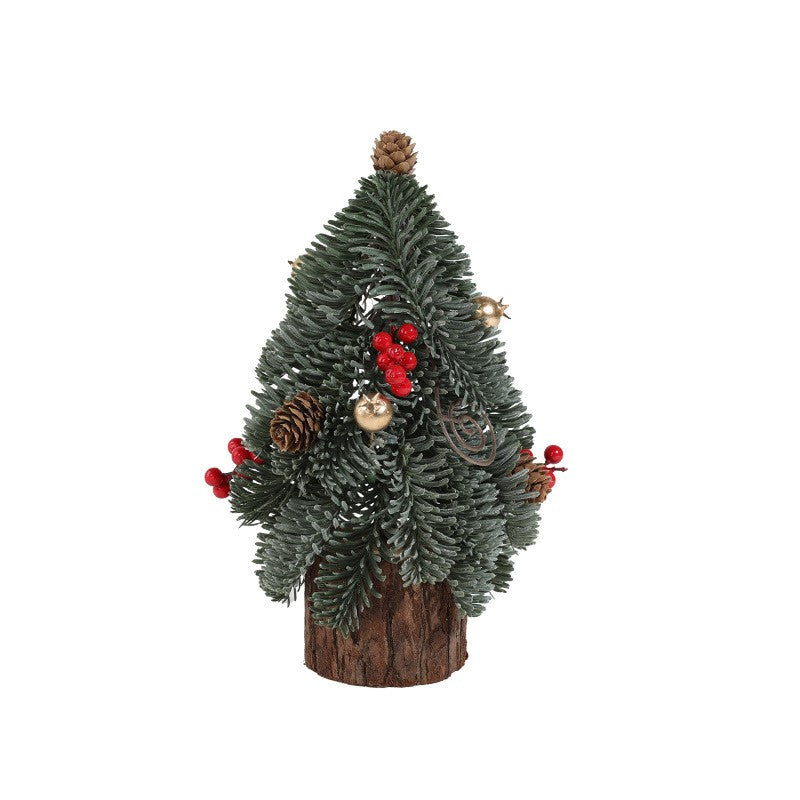 Decoratiune Craciun pentru Masa, Flippy, Ornament de Decor Model Brad de Craciun de Dimensiuni Mici, pentru Birou si Interior, din Plastic 26 x 12 x 12 cm, Verde - vivimall.ro