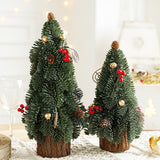 Decoratiune Craciun pentru Masa, Flippy, Ornament de Decor Model Brad de Craciun de Dimensiuni Mici, pentru Birou si Interior, din Plastic 30 x 15 x 15 cm, Verde - vivimall.ro