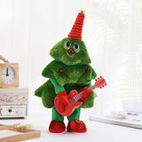 Bradut Dansator Si Cantaret, Decoratiune De Craciun, Jucarie Interactiva, Cu Chitara, Cu Lumini, 25 Cm Inaltime - vivimall.ro