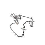 Bratara Argint 925 Cu Doua Cruci