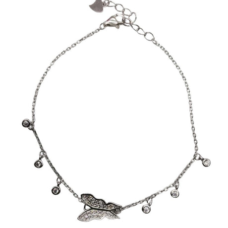 Bratara Argint 925 Cu Fluture Si Bilute Cu Zirconii - vivimall.ro