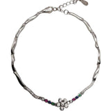 Bratara Argint 925 Floare Cu Zirconii Colorate - vivimall.ro