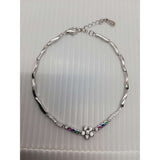 Bratara Argint 925 Floare Cu Zirconii Colorate - vivimall.ro