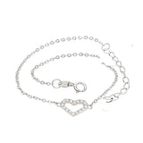 Bratara Argint 925 Inima Contur cu Pietre