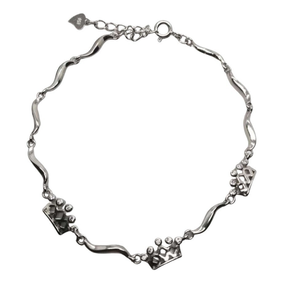 Bratara Argint 925 Trei Coronite Cu Zirconii - vivimall.ro