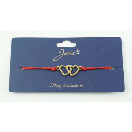 Bratara Aurie Inox Inimi Contur Unite - vivimall.ro