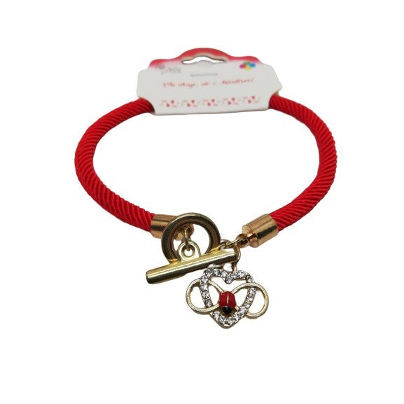 Martisor Bratara Aurie Jolie V7 Inimioara - vivimall.ro