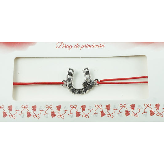 Bratara Jolie cu 2 Noduri Elastica Potcoava cu trifoi