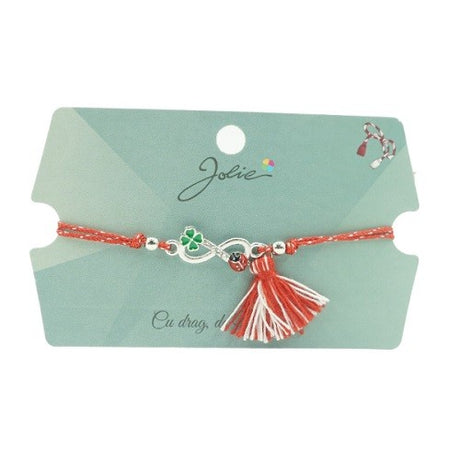 Bratara cu Ciucure Infinit cu Trifoi - vivimall.ro