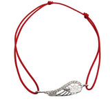 Bratara Snur Reglabil, Argint 925, Aripa cu Pietre, Jolie Silver, 0.9 g, 2.5 cm x 0.8 cm - vivimall.ro