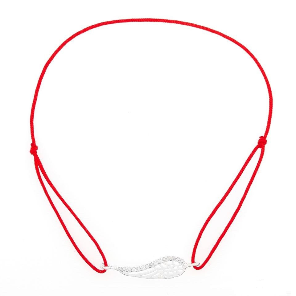 Bratara Snur Reglabil, Argint 925, Aripa Cu Pietre, Jolie Silver, 0.9 G - vivimall.ro