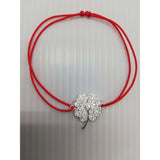 Bratara Cu Nod Dublu Argint 925, Trifoi Cu Zirconii Mare - vivimall.ro