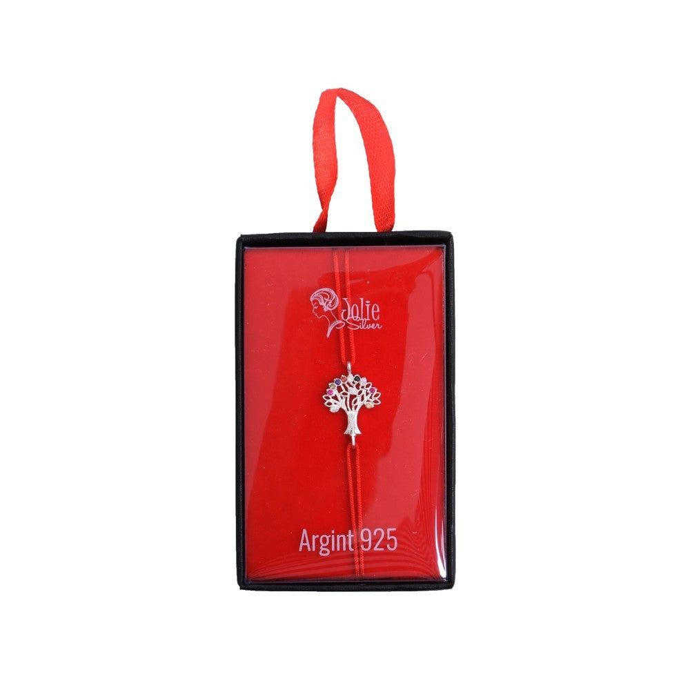 Bratara Cu Nod Dublu Din Argint 925 Copac Cu Pietre