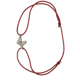 Bratara Cu Nod Dublu Din Argint 925 Fluture Cu Pietre